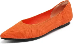Touchmosees Women's Pointed-Toe Ballet Flats Classic Slip-On Breathable Dress Flats