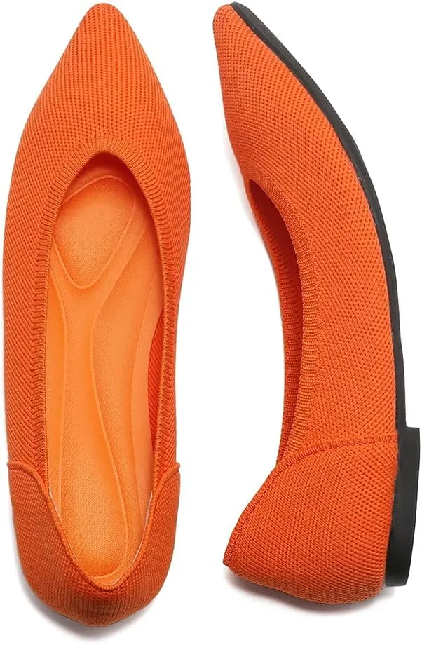 Touchmosees Women's Pointed-Toe Ballet Flats Classic Slip-On Breathable Dress Flats