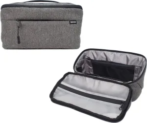 Travel Toiletry Bag for Men Large, Mens Dopp Kit for Tolietries, Shaving Pouch Organizer for Traveling Essentials, Medicine Hygiene Bathroom Shower Bag, Full-Open, Water Resistant, Lightweight, Grey
