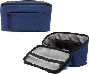 Travel Toiletry Bag for Men Small, Mens Dopp Kit for Tolietries, Shaving Pouch Organizer for Traveling Essentials, Medicine Hygiene Bathroom Shower Bag, Full-Open, Water Resistant, Lightweight, Navy