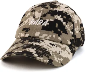 Trendy Apparel Shop Papa Embroidered Soft Crown 100% Brushed Cotton Cap
