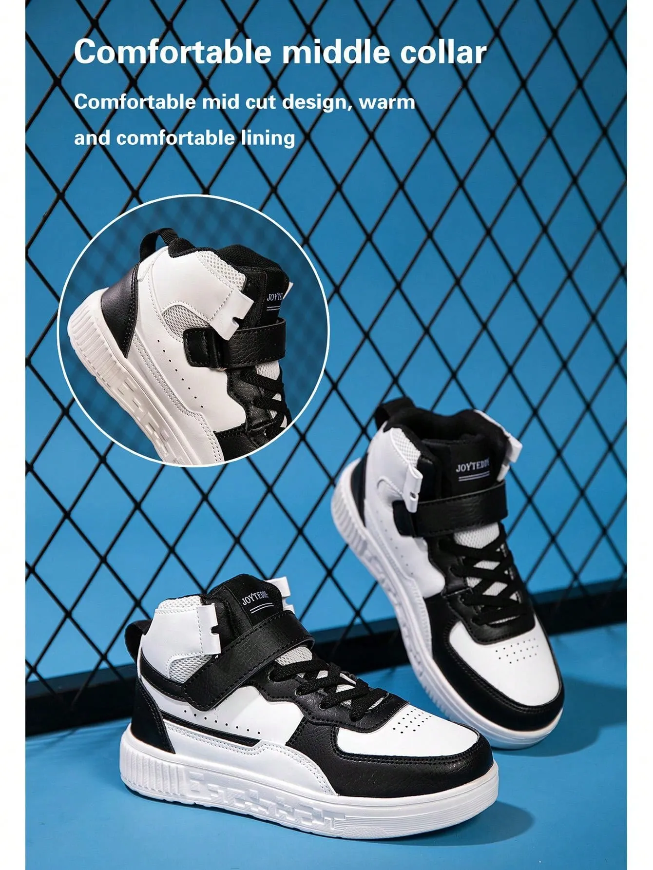 Trendy High-Top Sports Sneakers for Kids - Lightweight, Breathable & Slip-On