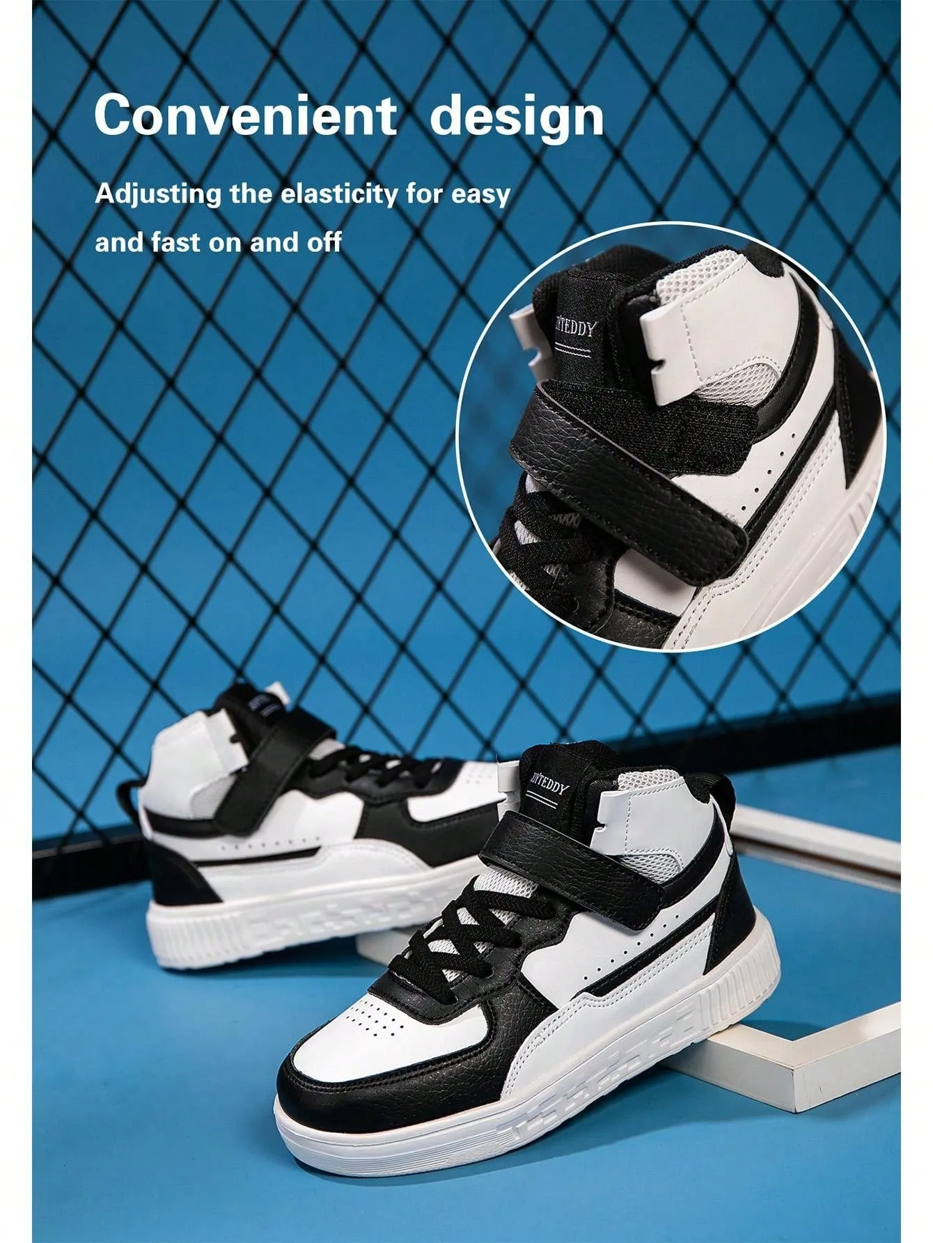 Trendy High-Top Sports Sneakers for Kids - Lightweight, Breathable & Slip-On