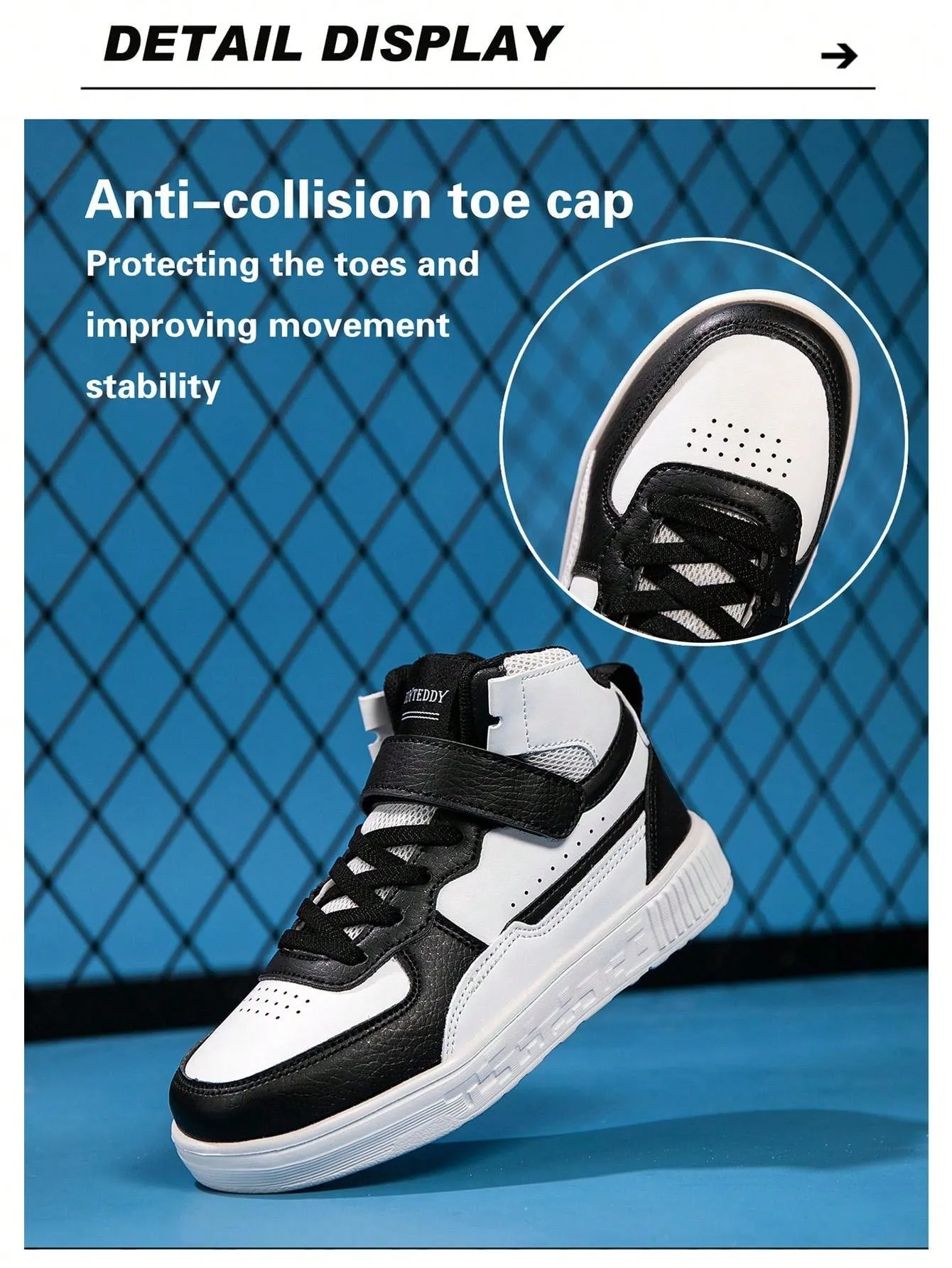 Trendy High-Top Sports Sneakers for Kids - Lightweight, Breathable & Slip-On