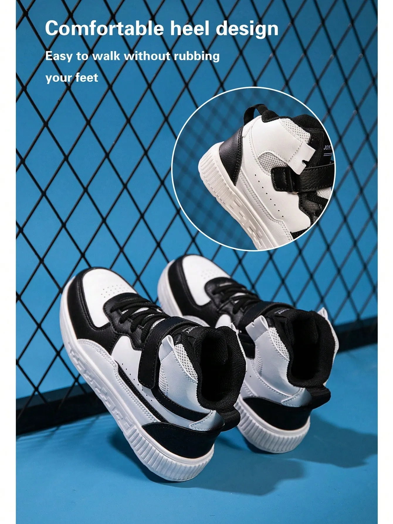 Trendy High-Top Sports Sneakers for Kids - Lightweight, Breathable & Slip-On