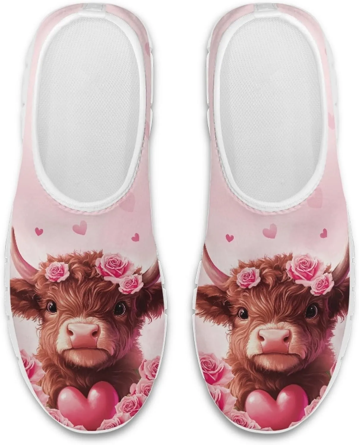 Trendy Print Womens Shoes Slip-on Walking Shoes Sneakers Breathable Mesh Casual Footwear