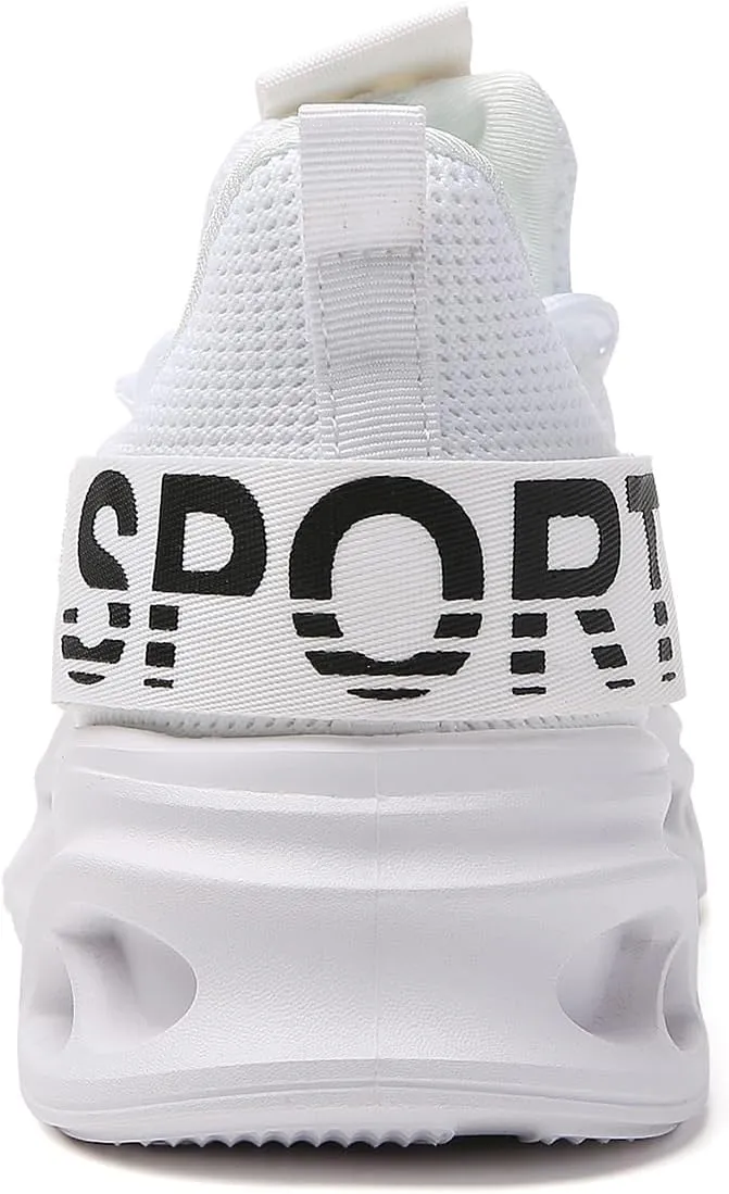 TSIODFO Men's Walking Shoes Slip On Athletic Running Tennis Sneakers