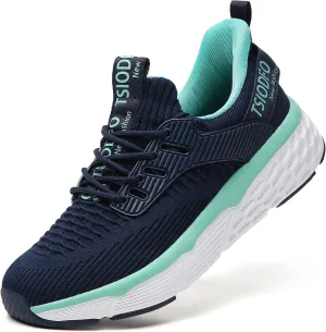 TSIODFO Womens Slip On Running Shoes Wide Lightweight Gym Workout Walking Shoes