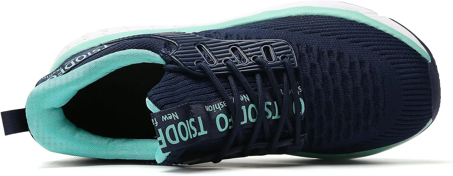 TSIODFO Womens Slip On Running Shoes Wide Lightweight Gym Workout Walking Shoes