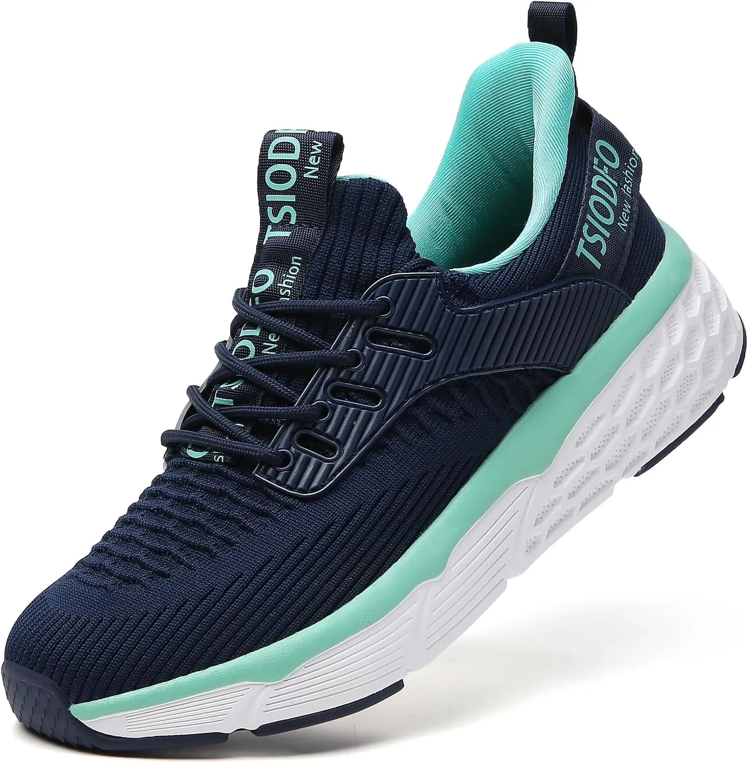 TSIODFO Womens Slip On Running Shoes Wide Lightweight Gym Workout Walking Shoes