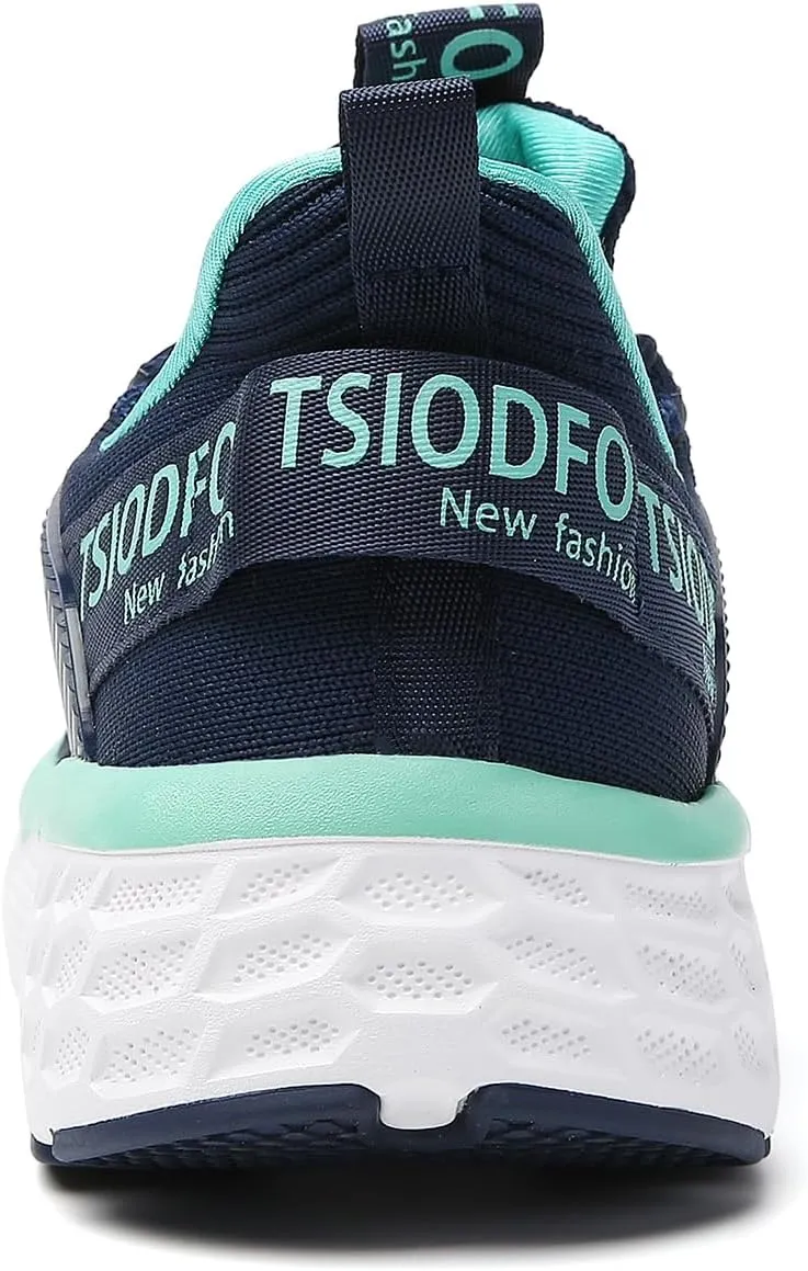 TSIODFO Womens Slip On Running Shoes Wide Lightweight Gym Workout Walking Shoes