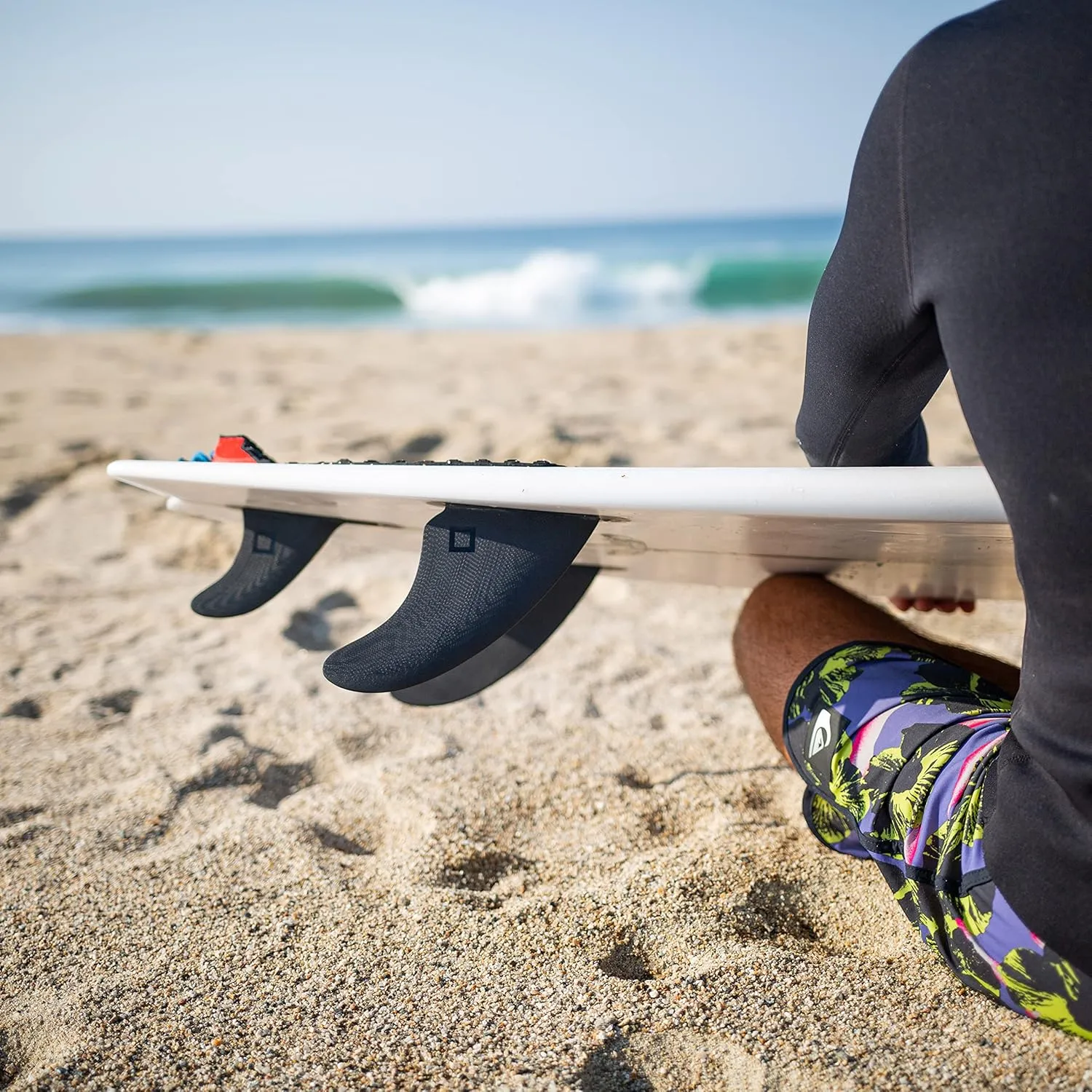 Twin, Thruster or Quad Fin Set - Solid Fiberglass for Lightweight Durability & Top Performance - Compatible with Futures Single Tab Surfboards