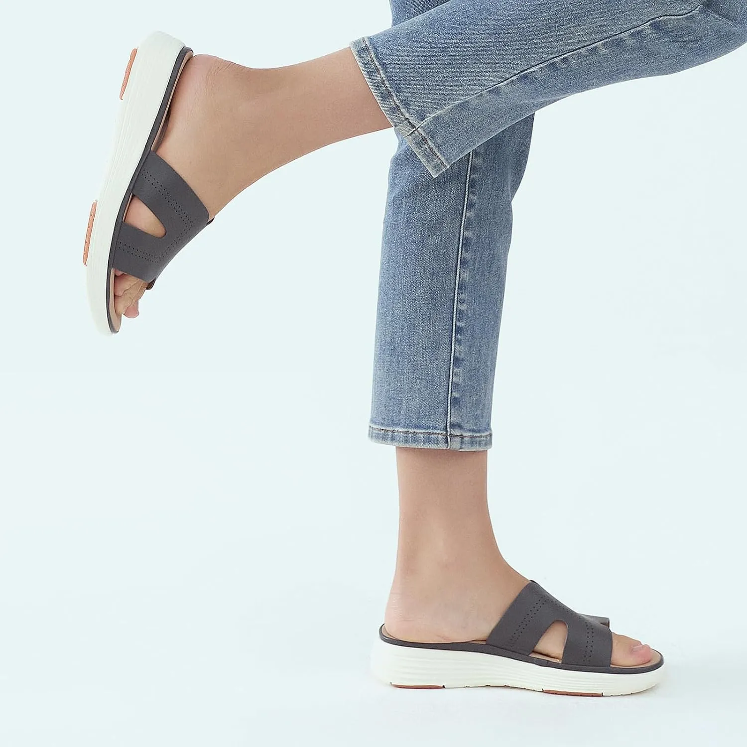 UBFEN Womens Platform Sandals Comfortable Walking Slide Soft Cushioning Footbed Casual Dressy Wedge Sandals