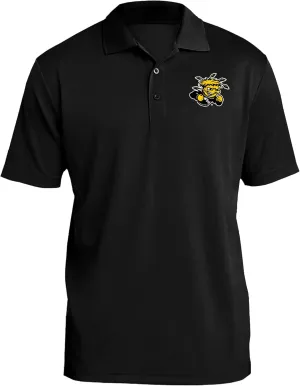 UGP Campus Apparel AP07 - Wichita State Shockers Primary Logo LC Polo - Small - Black