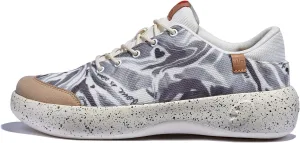 UIN Men's Art Painted Fashion Sneaker Wide Toe Lace-up Lightweight Comfort Walking Travel Shoes Bartello