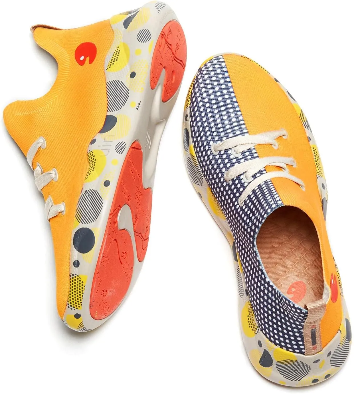 UIN Men's Fashion Sneakers Lightweight Walking Casual Slip Ons Comfortable Art Painted Athletic Travel Shoes Mijas Eye of Exploration