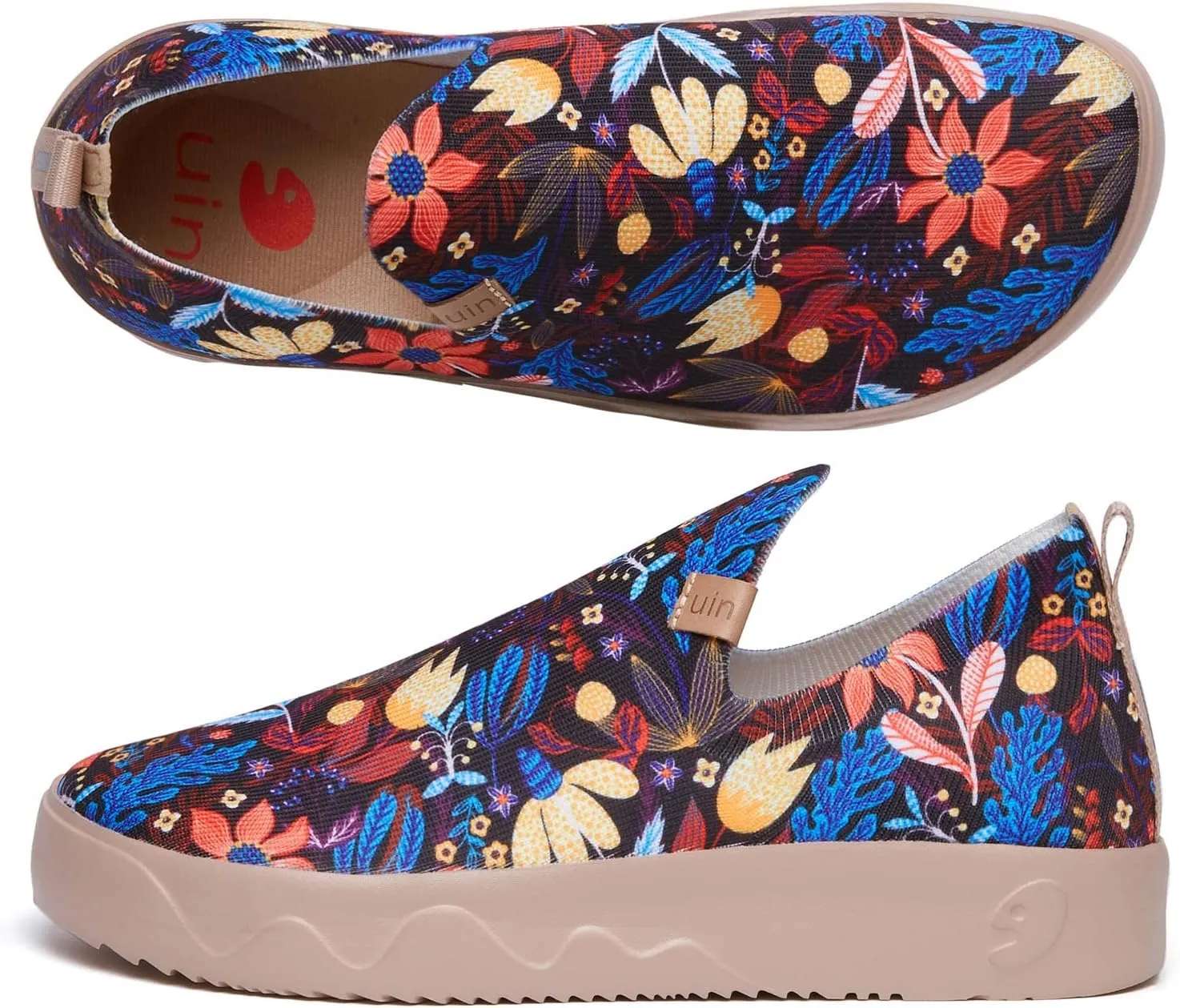 UIN Women's Art Painted Travel Shoes Slip On Casual Loafers Lightweight Comfort Fashion Sneaker Fuerteventura