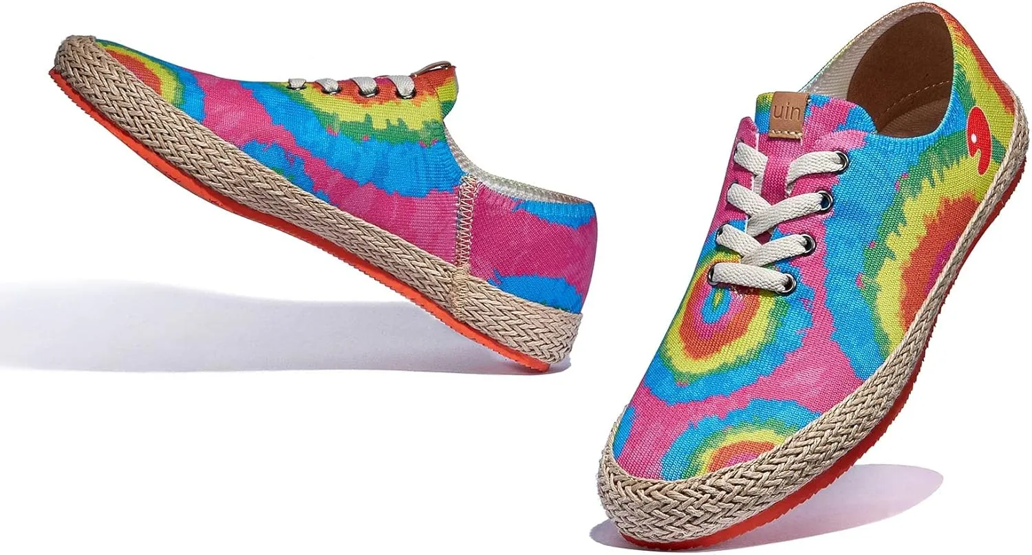 UIN Women's Art Painted Walking Casual Travel Shoes Lightweight Comfort Fashion Sneaker Formentera Series