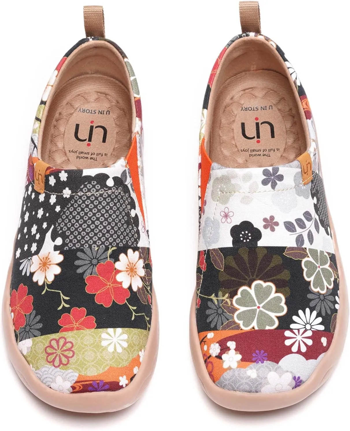 UIN Women's Art Travel Slip-On Shoes Casual Lightweight Breathable Flats Comfortable Loafers