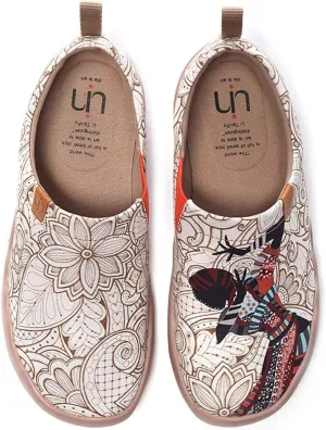 UIN Women's Art Travel Slip-On Shoes Casual Lightweight Breathable Flats Comfortable Loafers