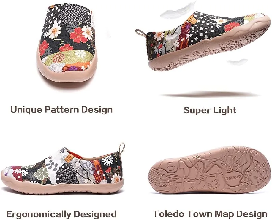 UIN Women's Art Travel Slip-On Shoes Casual Lightweight Breathable Flats Comfortable Loafers