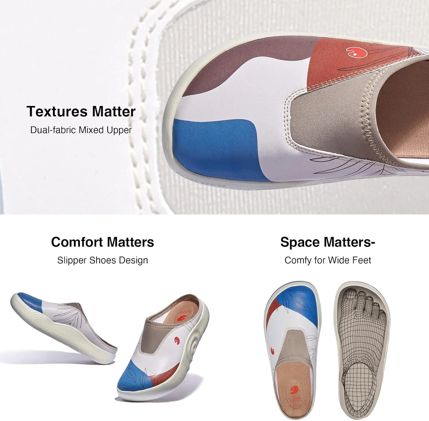 UIN Women's Slip On Walking Shoes Art Travel Lightweight Comfort Fashion Sneaker Mahon Series