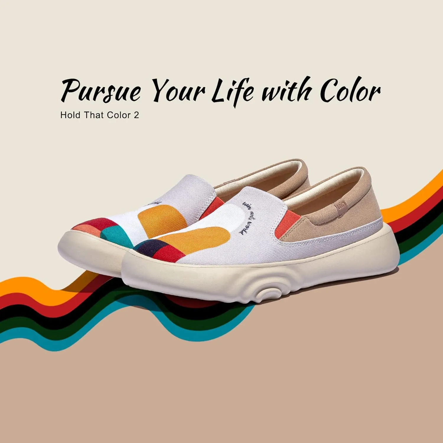 UIN Women's Walking Travel Shoes Casual Lightweight Art Painted Fashion Sneaker Denia Series