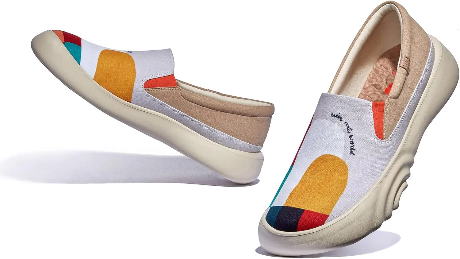 UIN Women's Walking Travel Shoes Casual Lightweight Art Painted Fashion Sneaker Denia Series