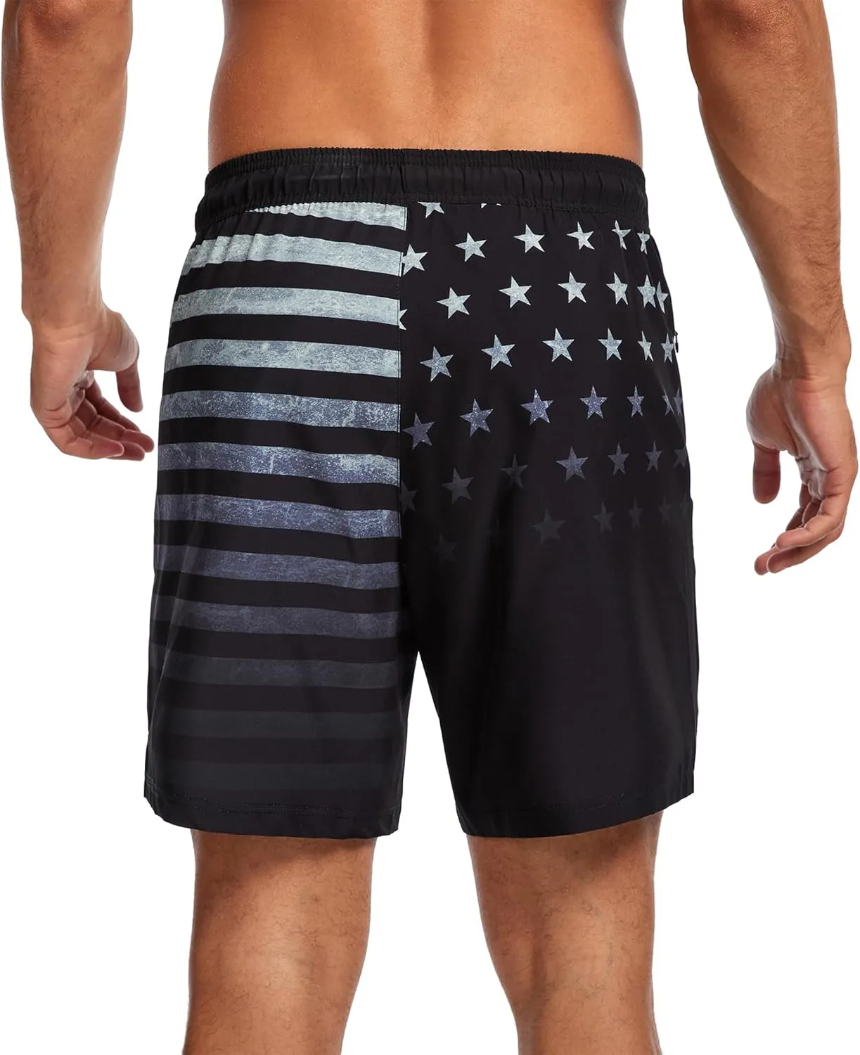 Ultrafun Mens Swim Trunks with Compression Liner 7 Inch Inseam Quick Dry 2 in 1 Swimming Board Shorts Swimsuit for Men