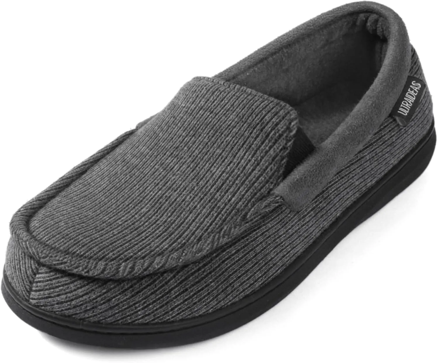 ULTRAIDEAS Men's Carver Slippers Moc Loafer House Shoes Memory Foam