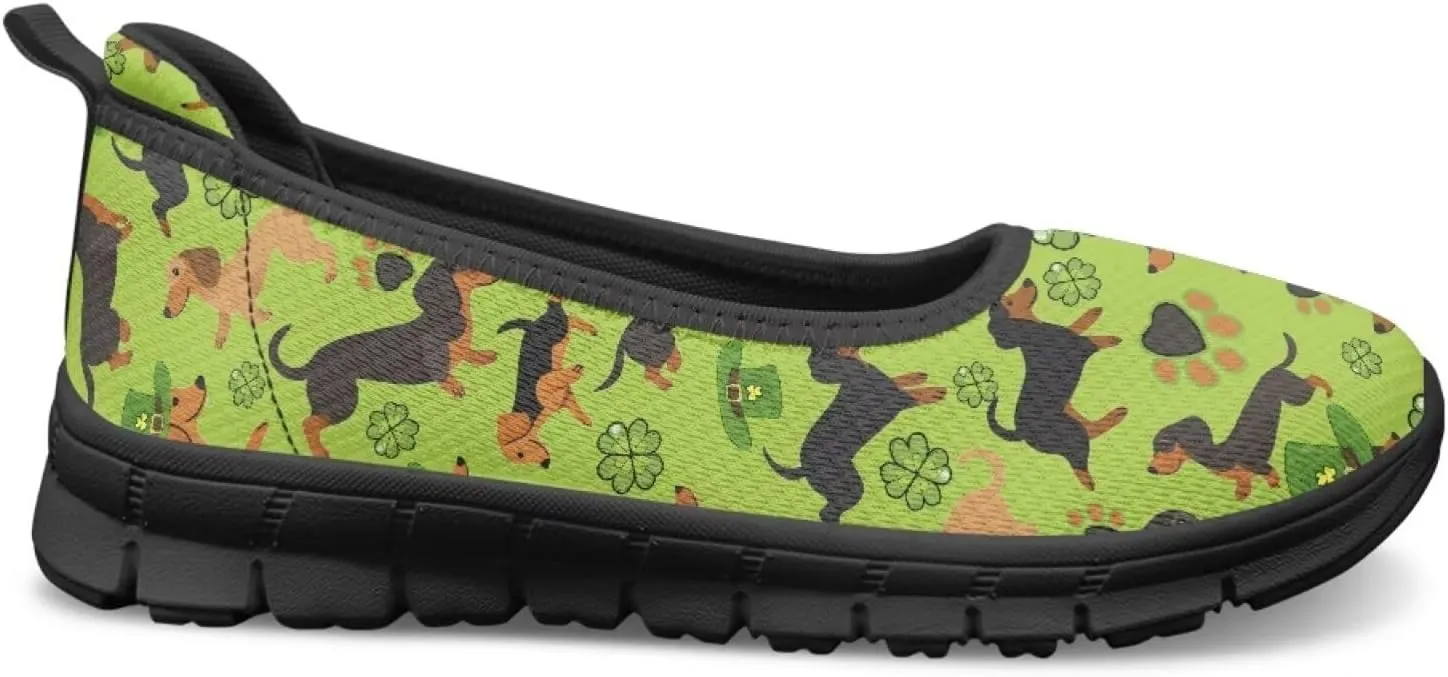 UNICEU St Patrick's Day Slip On Shoes for Women Breathable Low Top Casual Flats Non-Slip Fashion Running Sneakers