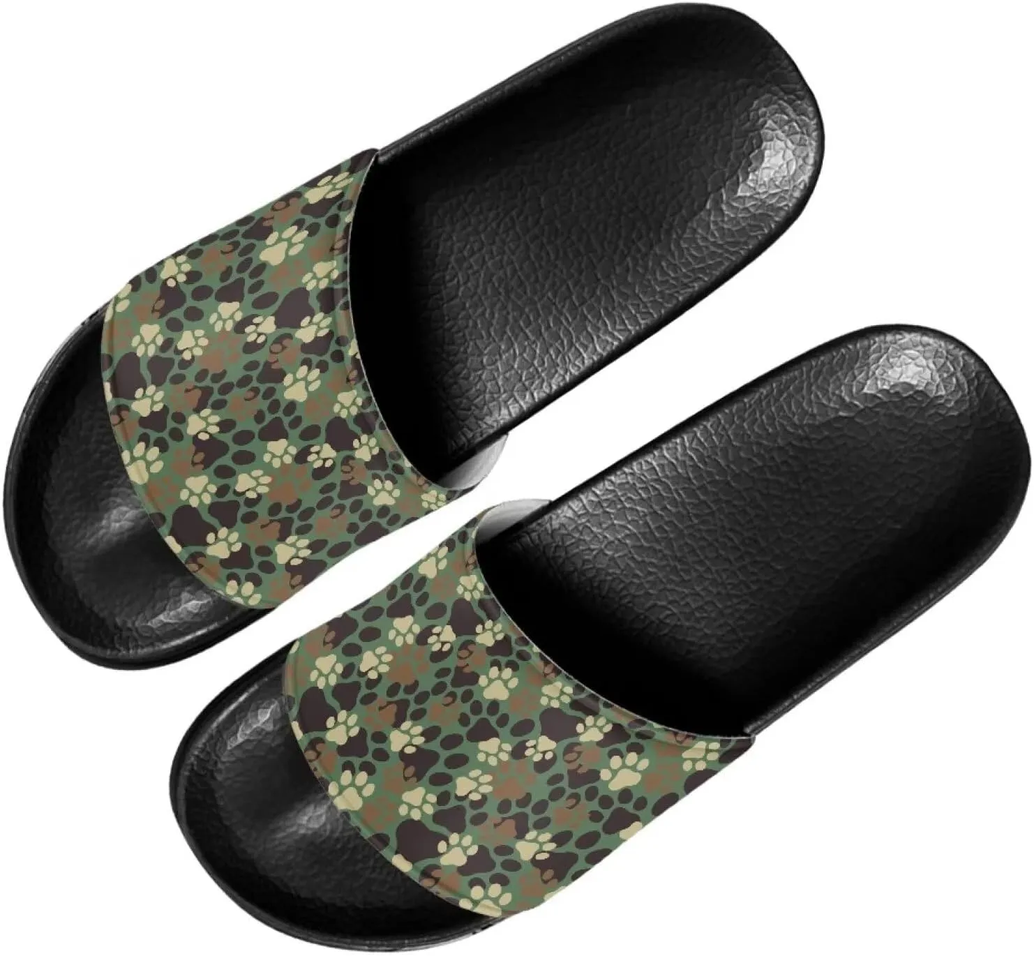 Unisex Slide Sandals with Soft Footbed Comfort Slides for Women and Men, Slide Sandals Leather Size 6-13.5