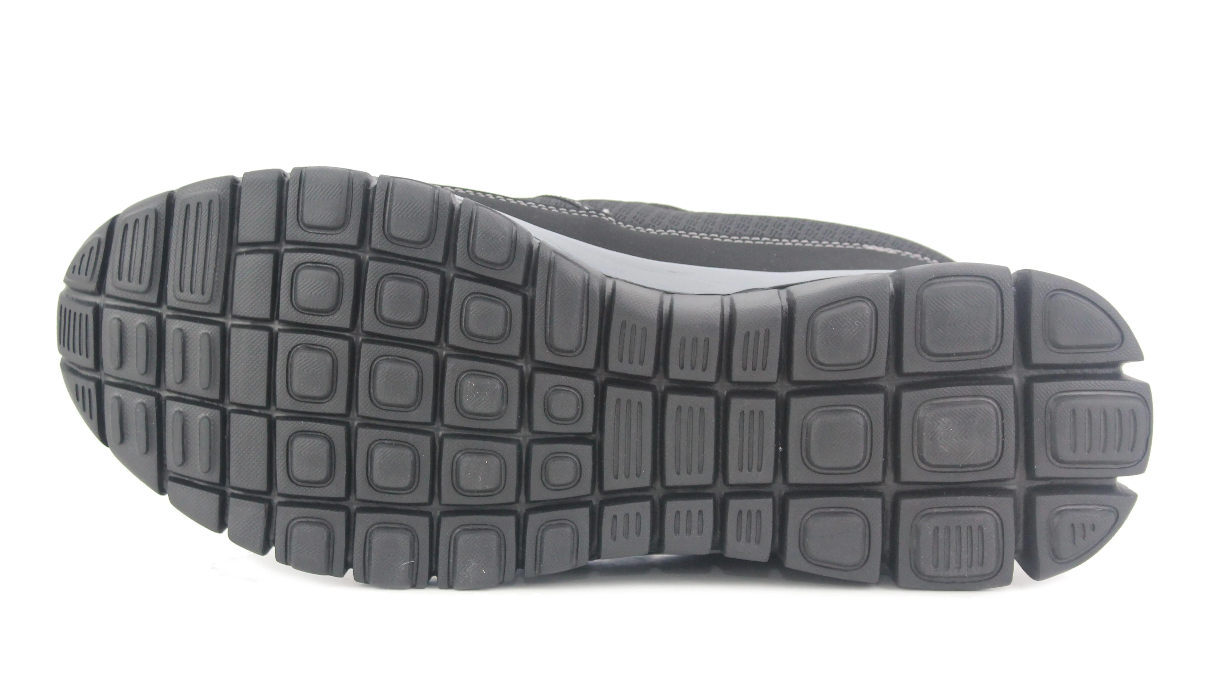Unisex Super Lightweight Memory Foam Slip On Elasticated Breathable Black Mesh Casual Sneaker Pumps Trainers