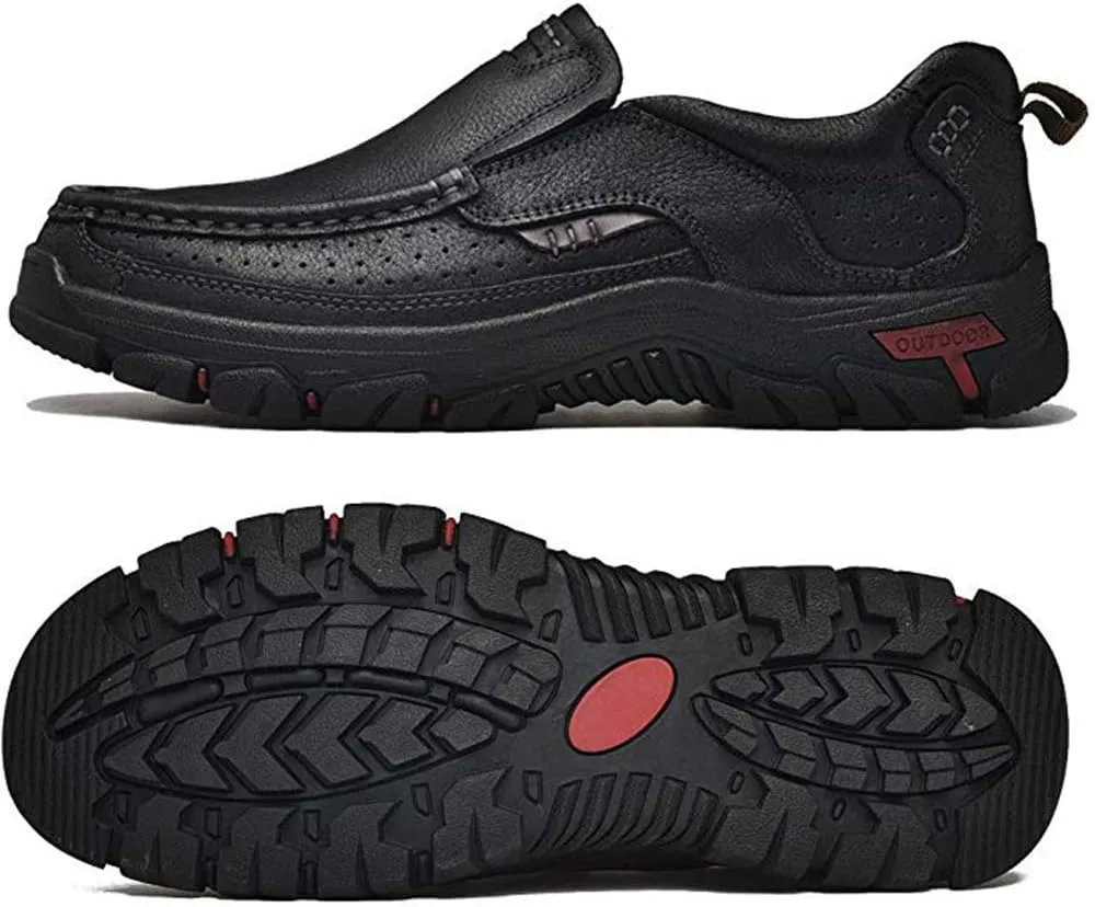UPIShi Mens Slip-On Loafers Leather Breathable Casual Lightweight Shoes