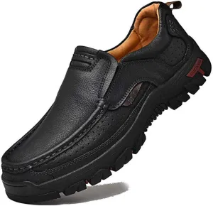 UPIShi Mens Slip-On Loafers Leather Breathable Casual Lightweight Shoes