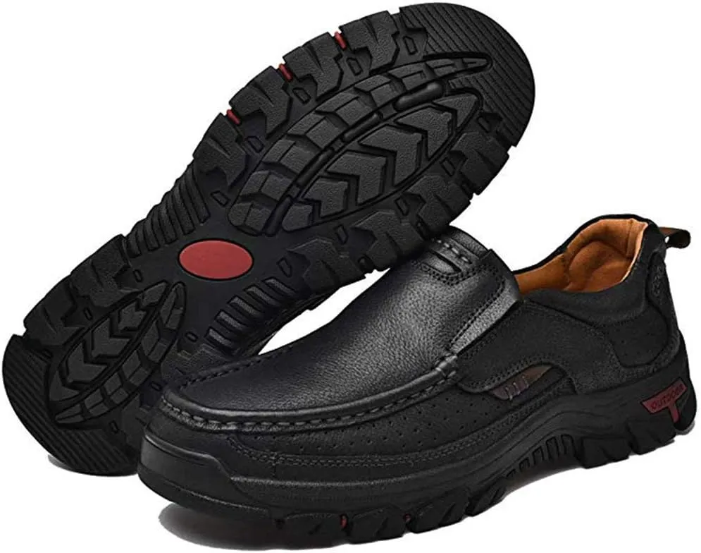 UPIShi Mens Slip-On Loafers Leather Breathable Casual Lightweight Shoes