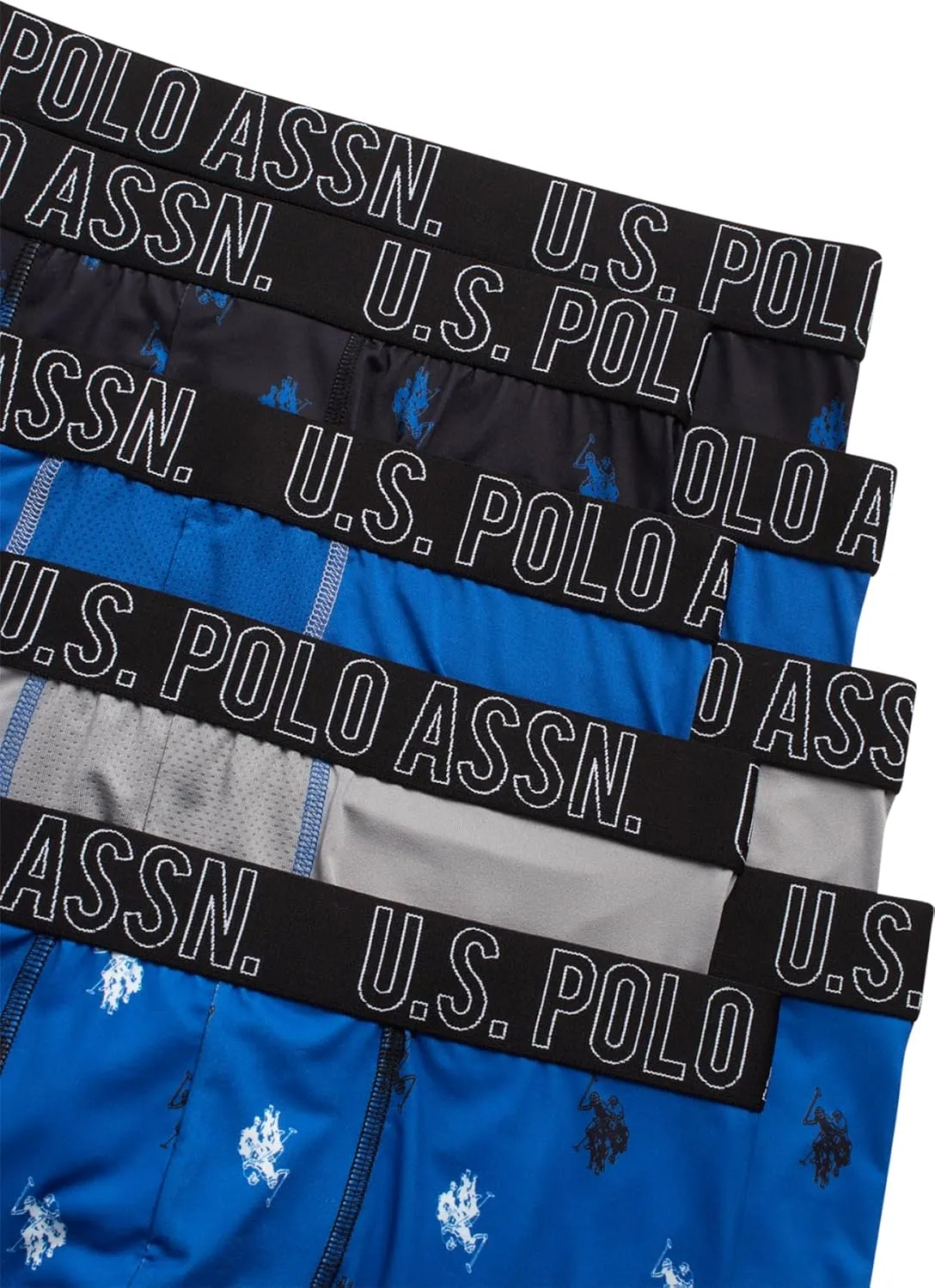 U.S. Polo Assn. Men's Underwear - Performance Stretch Boxer Briefs with Comfort Pouch (8 Pack)