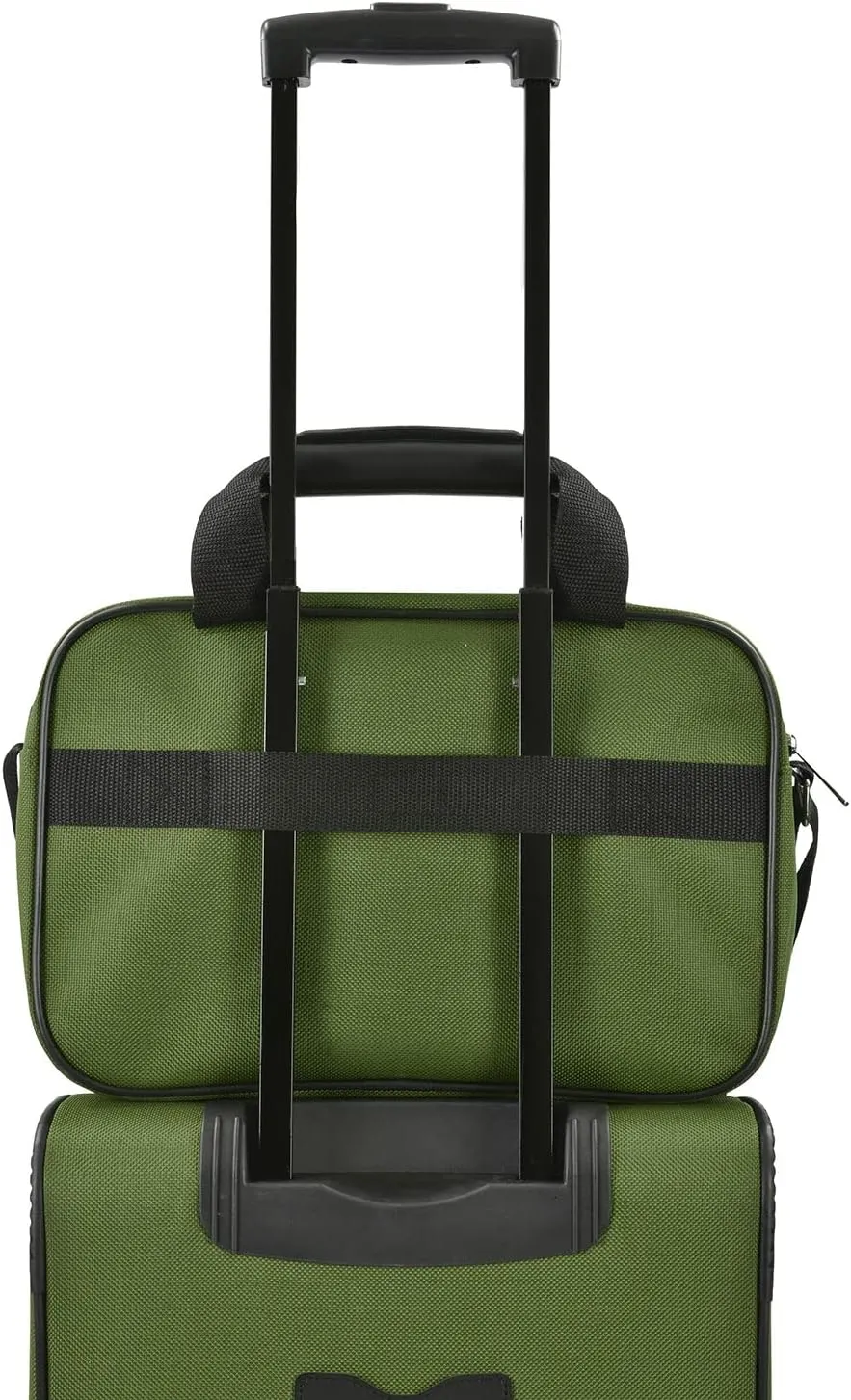 U.S. Traveler Lightweight Rolling 20" Carry On Luggage Softside Suitcase, Green, 4 Wheel