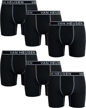 Van Heusen Men's Boxer Briefs - 6 Pack Sport Soft Performance Moisture Wicking Boxers - Breathable Underwear for Men (S-XL)