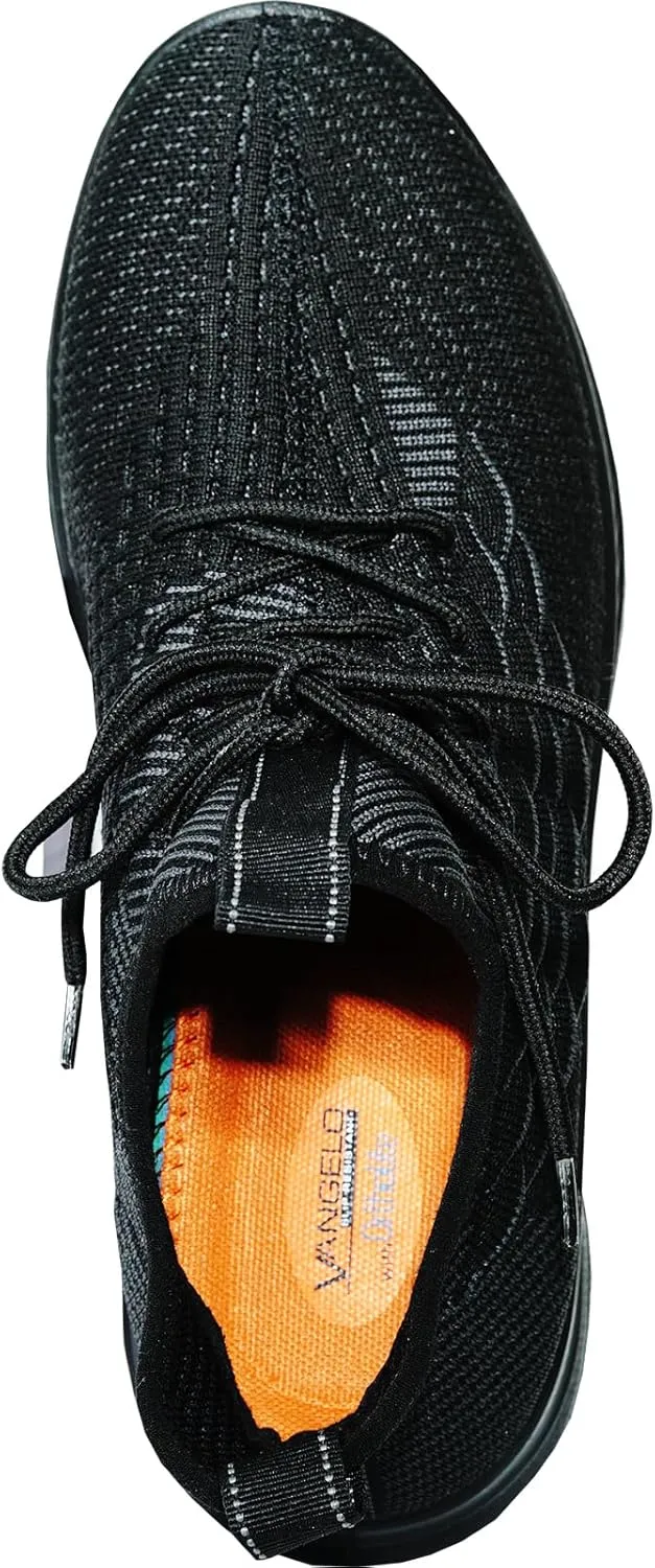VANGELO Professional Slip Resistant Men Work Sneaker Shoe for Food Service Health Care Nurse Nick and Jimmy Black