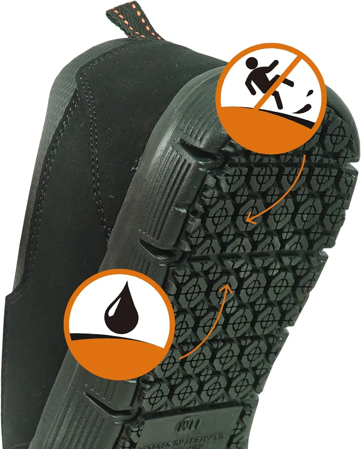VANGELO Professional Slip Resistant Men Work Sneaker Shoe for Food Service Health Care Nurse Nick and Jimmy Black