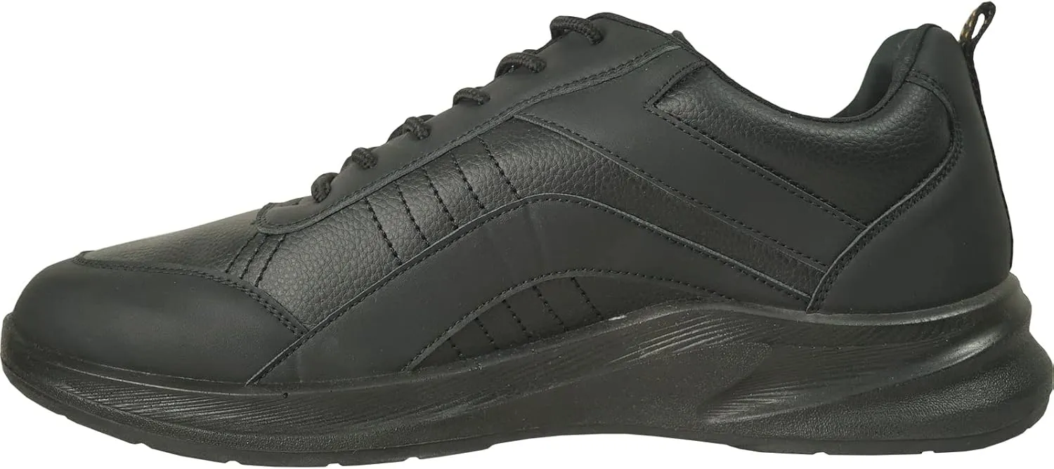 VANGELO Professional Slip Resistant Men Work Sneaker Shoe for Food Service Health Care Nurse Nick and Jimmy Black