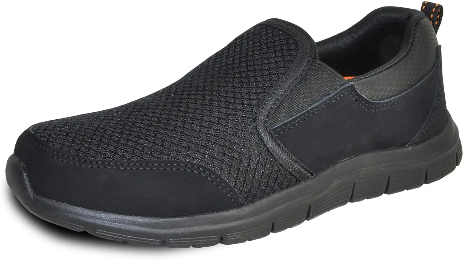 VANGELO Professional Slip Resistant Men Work Sneaker Shoe for Food Service Health Care Nurse Nick and Jimmy Black