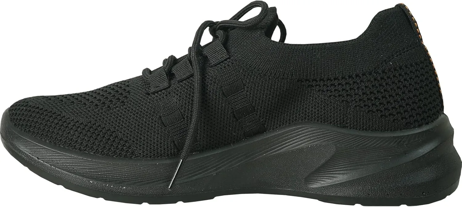 VANGELO Women Professional Slip Resistant Work Sneaker Shoe for Food Service Health Care Nurse AVA and ARIA Black
