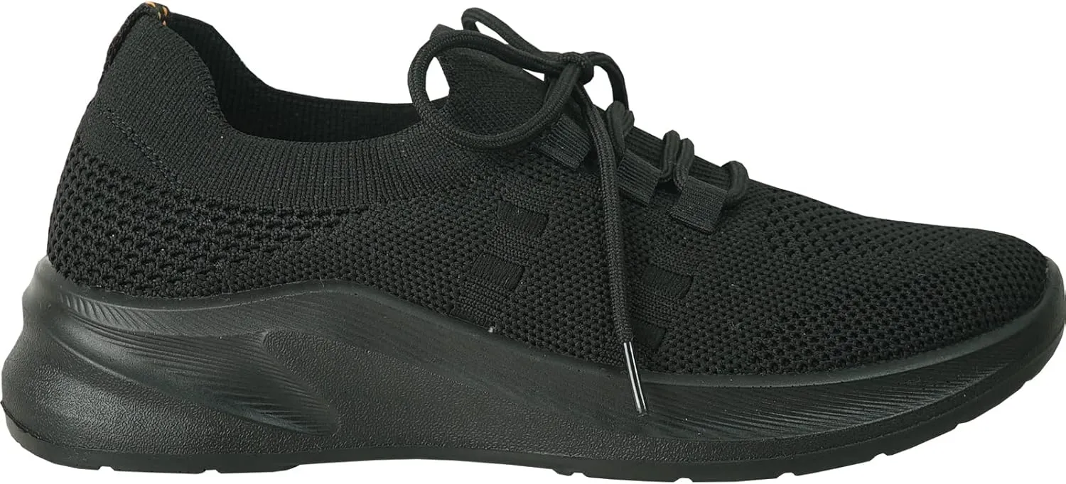 VANGELO Women Professional Slip Resistant Work Sneaker Shoe for Food Service Health Care Nurse AVA and ARIA Black