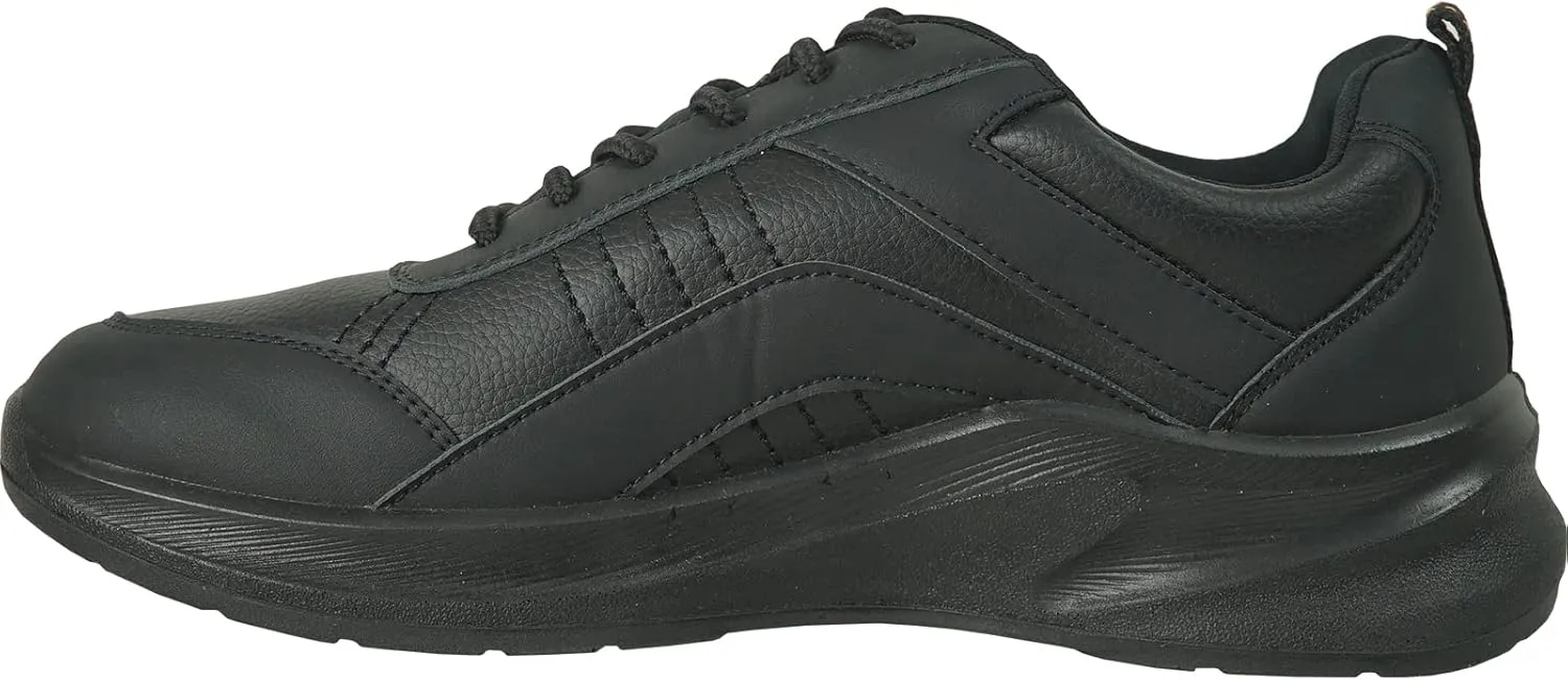 VANGELO Women Professional Slip Resistant Work Sneaker Shoe for Food Service Health Care Nurse AVA and ARIA Black