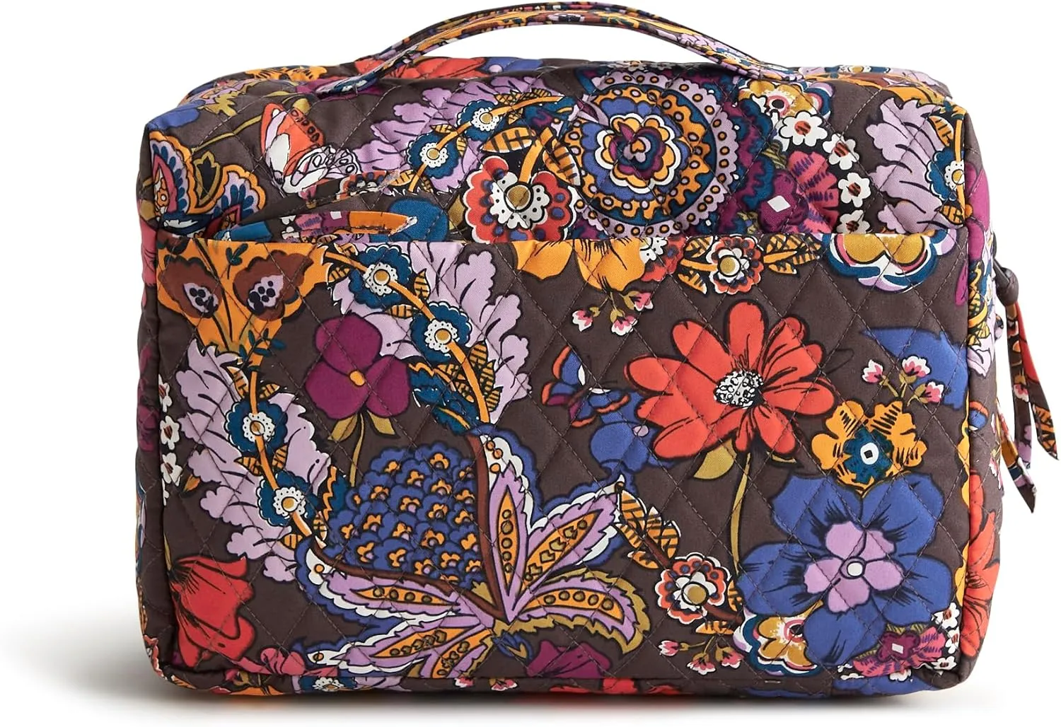 Vera Bradley Premium Cotton Lay Flat Travel Organizer, Colorful Bouquet