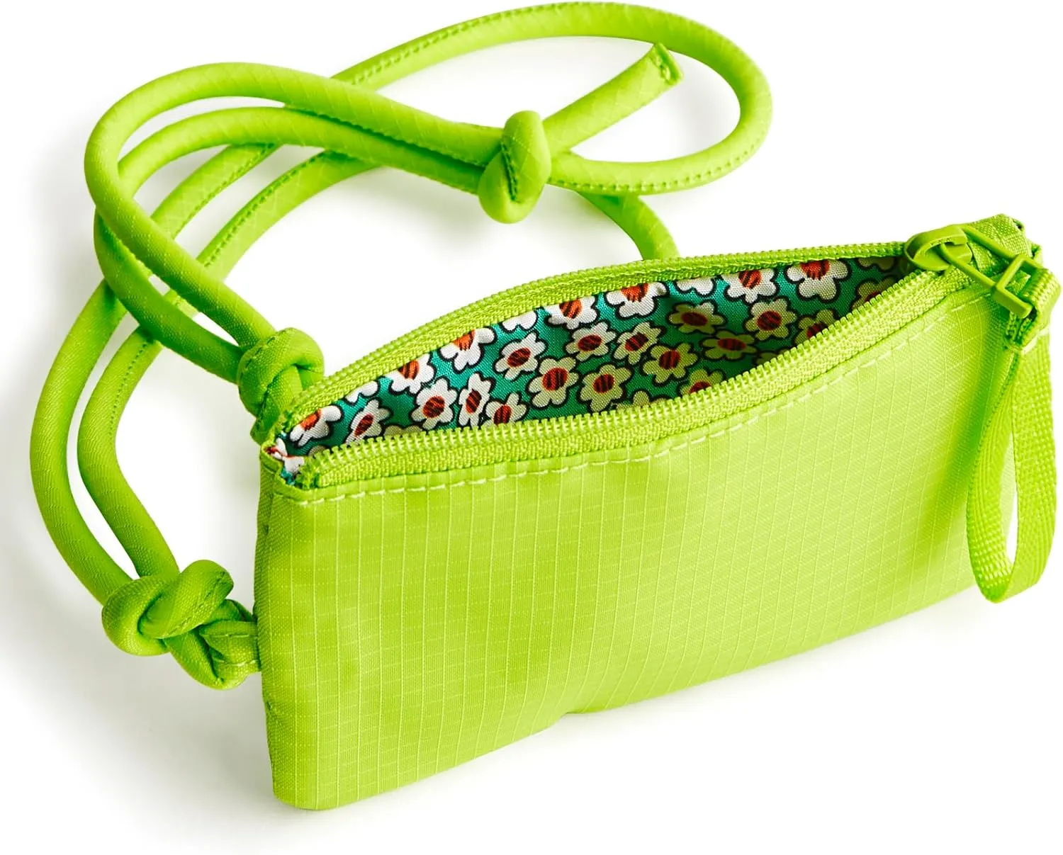Vera Bradley Ripstop Polyester Zip Card Pouch Lanyard