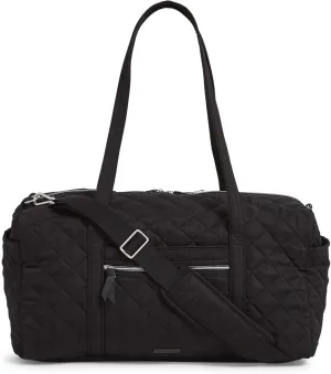 Vera Bradley Women's Performance Twill Medium Travel Duffle Bag, Black, One Size