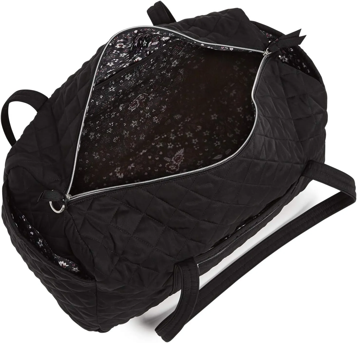 Vera Bradley Women's Performance Twill Medium Travel Duffle Bag, Black, One Size
